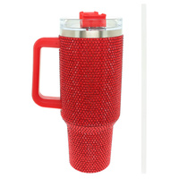 RHINESTONE ENCRUSTED STAINLESS STEEL TUMBLER